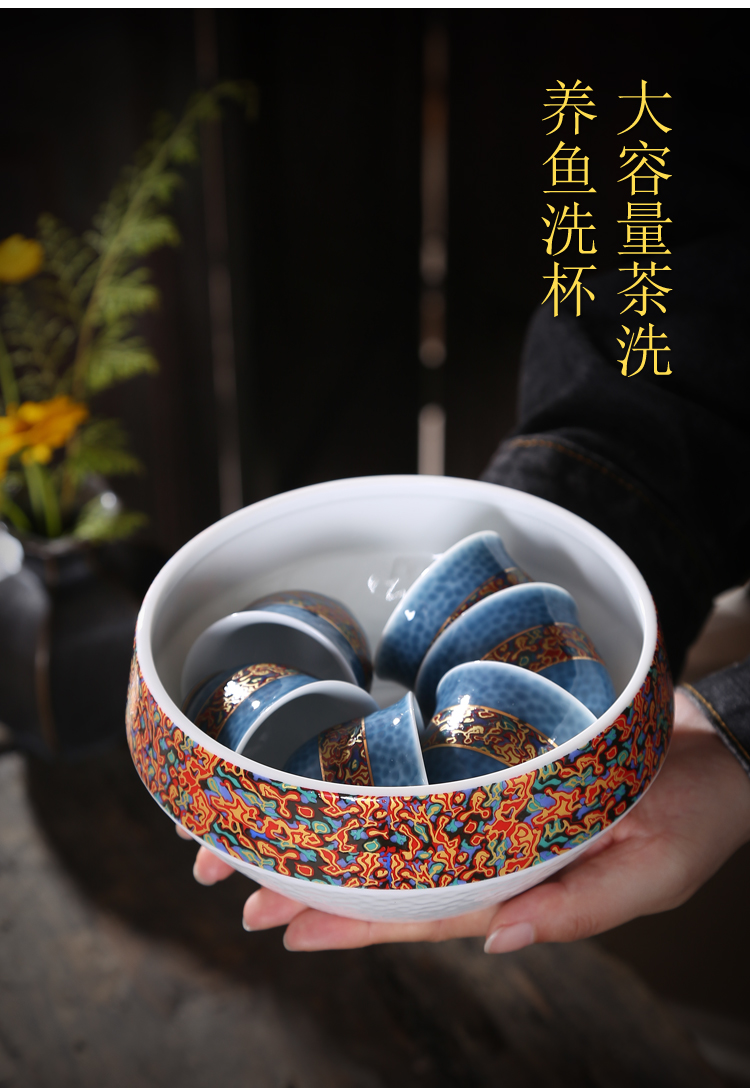 Kung fu tea set suit household of Chinese style restoring ancient ways of imitation Chinese lacquer ceramics tureen office of a complete set of tea cups suit