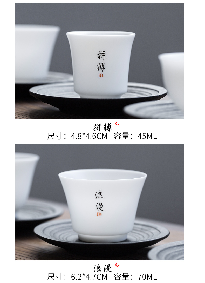 The private ordering them handwritten thin body kung fu tea cups ceramic masters cup small cups sample tea cup set