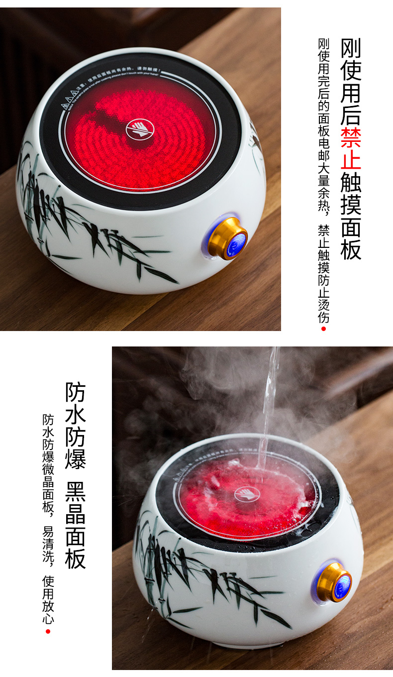 Hand - made electric TaoLu boiled tea, kungfu tea set suit household steamed tea stove thickening heat - resistant glass tea kettle