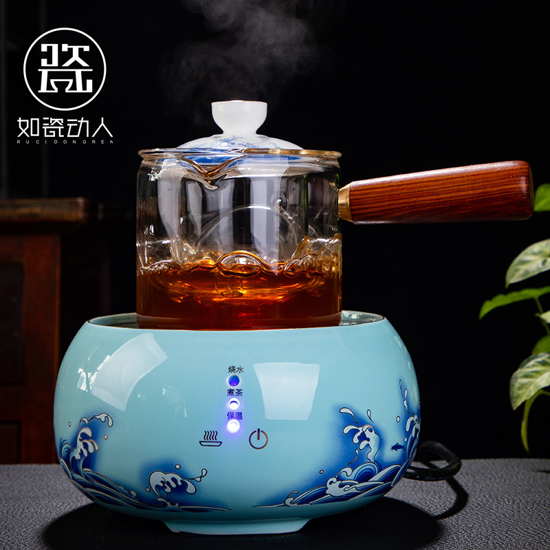 Electric TaoLu boiling tea ware glass kung fu tea, black tea pu 'er tea stove household Electric heating furnace'm suit the teapot