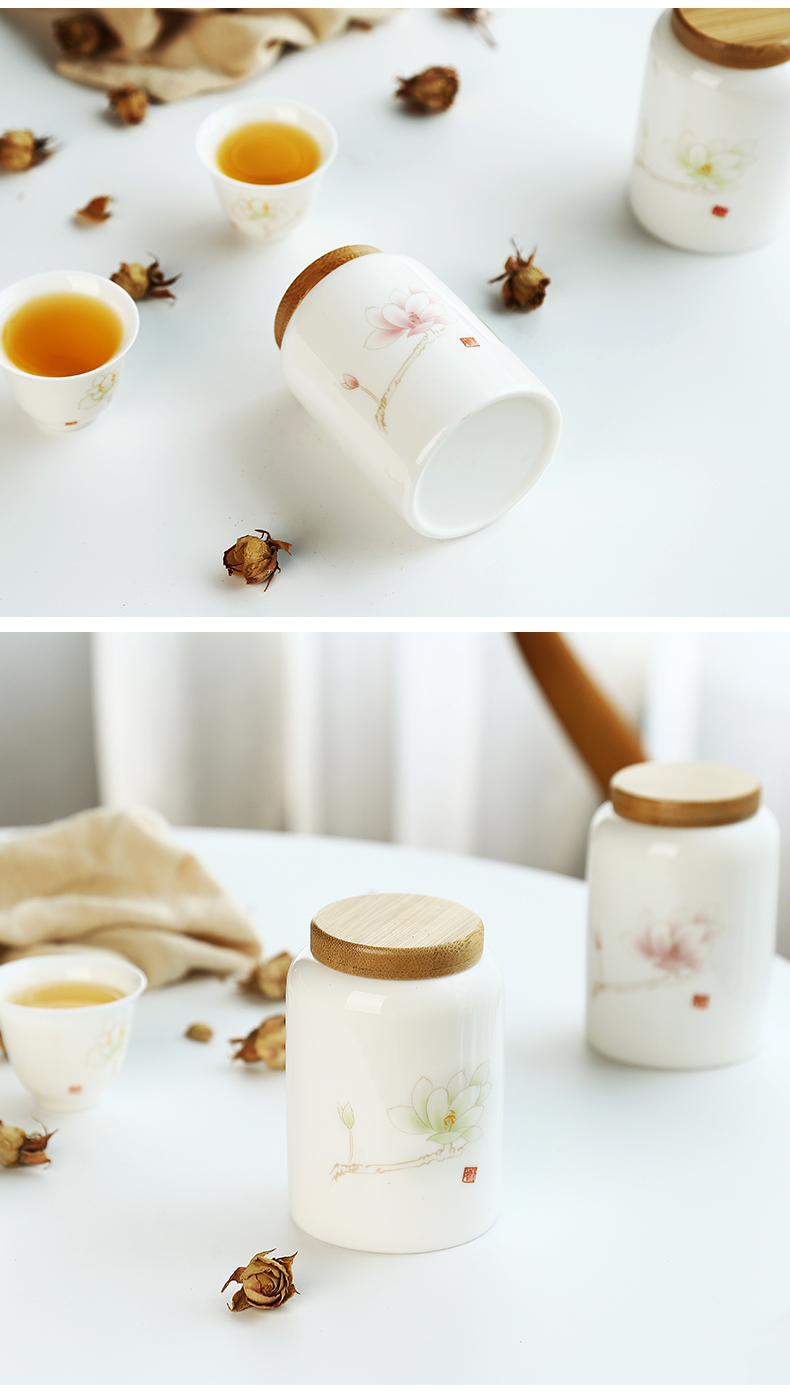 Tea packaging sealed ceramic Tea boxes of Tea caddy fixings storehouse mini portable travel storage tank pu - erh Tea POTS