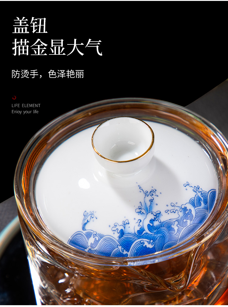 Electric TaoLu boiling tea ware glass kung fu tea, black tea pu 'er tea stove household Electric heating furnace'm suit the teapot