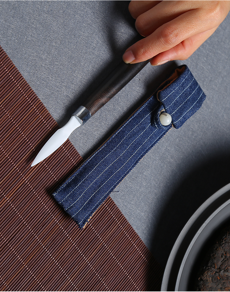 Pry ChaZhen ceramic knife tea tea cake tea brick rosewood tea cone kung fu tea tea accessories Pry safety knife