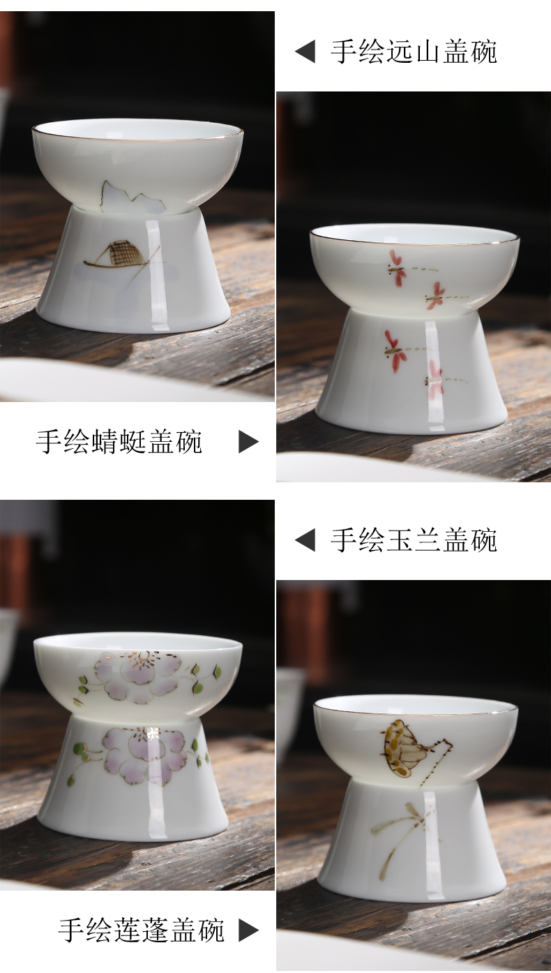 Hand - made) ceramic creative tea filters make tea, tea strainer wearing blue and white porcelain tea set tea accessories