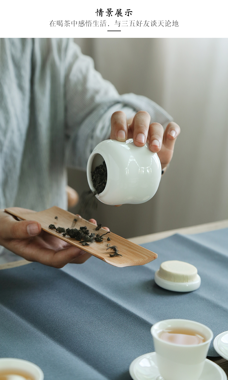 Kung fu tea set suit household contracted tea art the teacher 's would exam portable bag in dehua white porcelain tureen tea cups