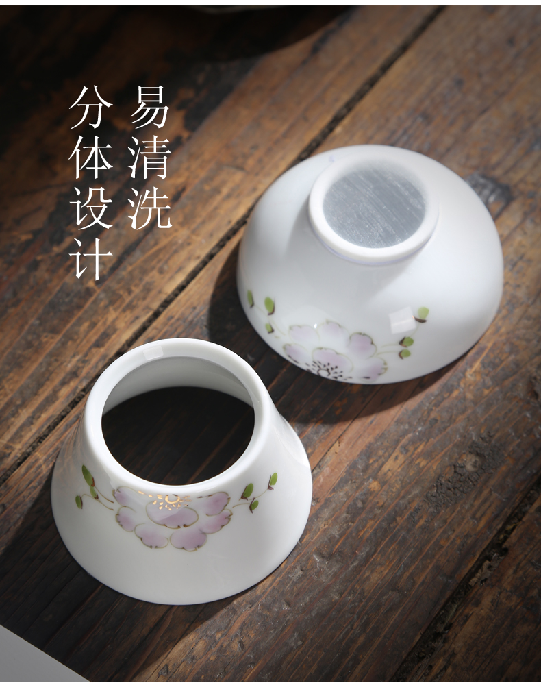 Hand - made) ceramic creative tea filters make tea, tea strainer wearing blue and white porcelain tea set tea accessories