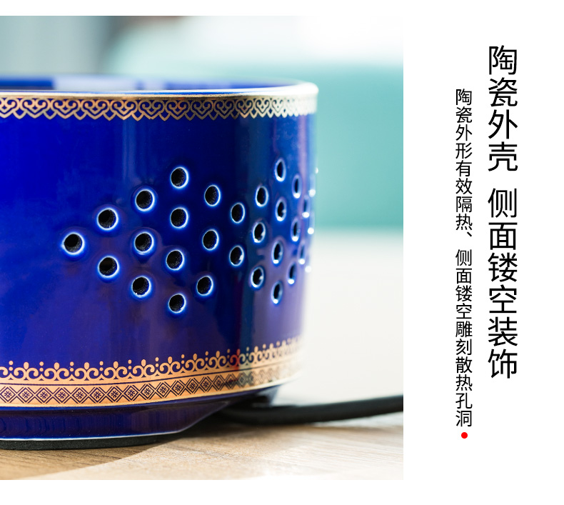 Suit the electric TaoLu boiled tea, kungfu tea set household glass teapot colored enamel small steamed tea tea stove kettle