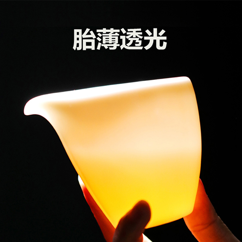 Dehua white porcelain household suet jade porcelain kung fu tea accessories ceramics fair keller points of tea and tea cups