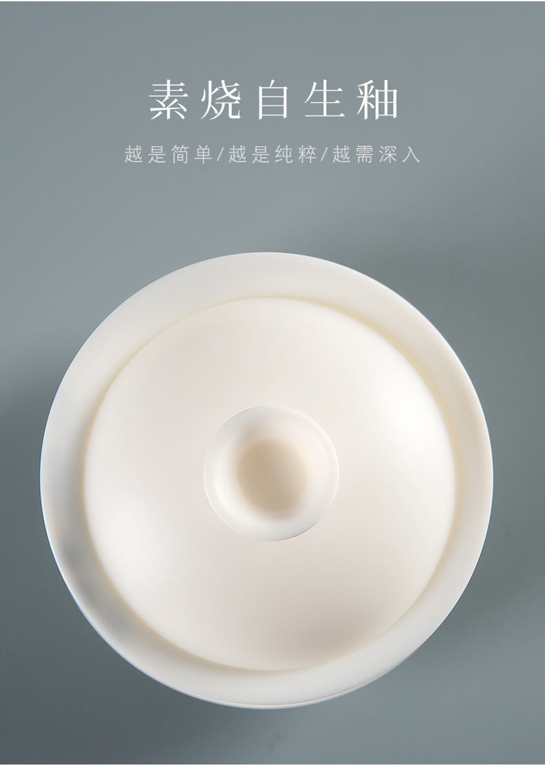 To the as porcelain moving tureen dehua white porcelain cups kung fu tea set household suet jade porcelain worship to use three bowls