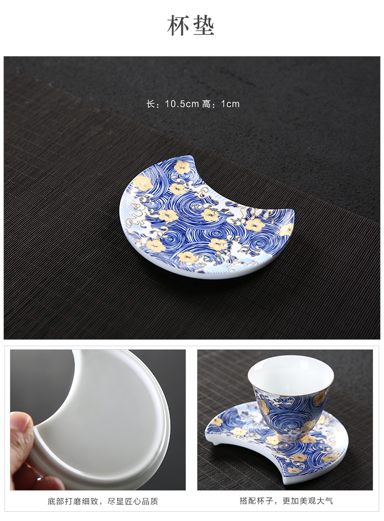 High - grade enamel kung fu tea set suit household of Chinese style restoring ancient ways ceramic teapot is a complete set of tea cups of tea set