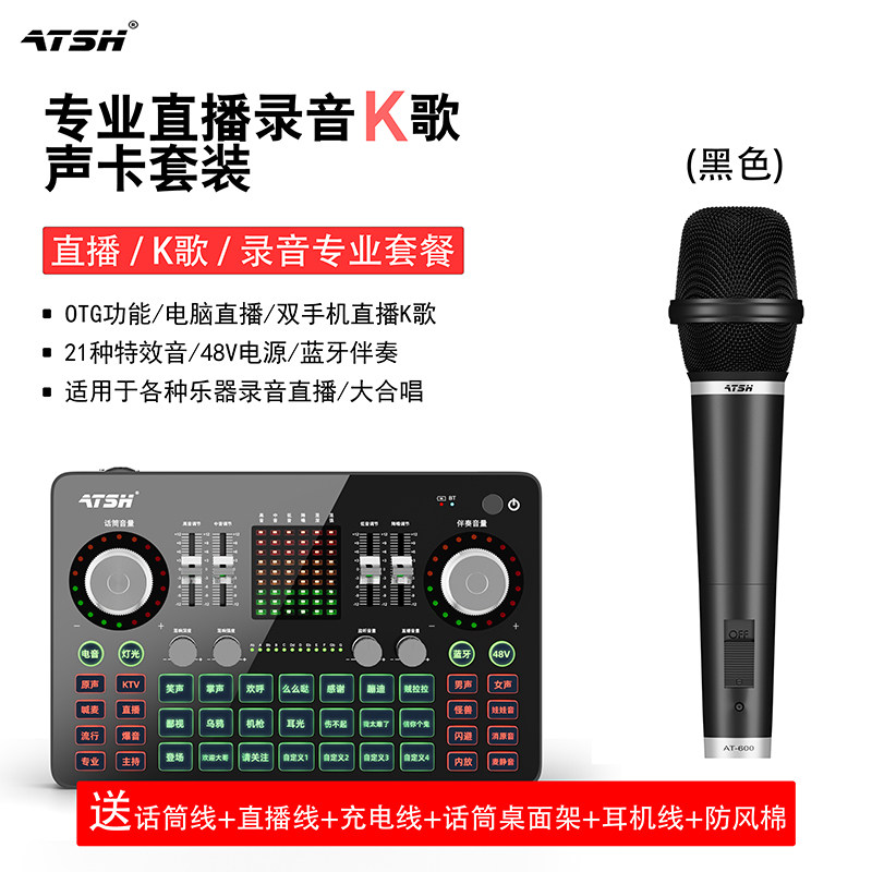Aite sound outdoor home ktv singing dynamic karaoke wired microphone live sound card K song professional microphone