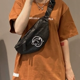 FINERWORLD Кожаная сумка через плечо, поясная сумка, трендовая нагрудная сумка подходит для мужчин и женщин, японские и корейские