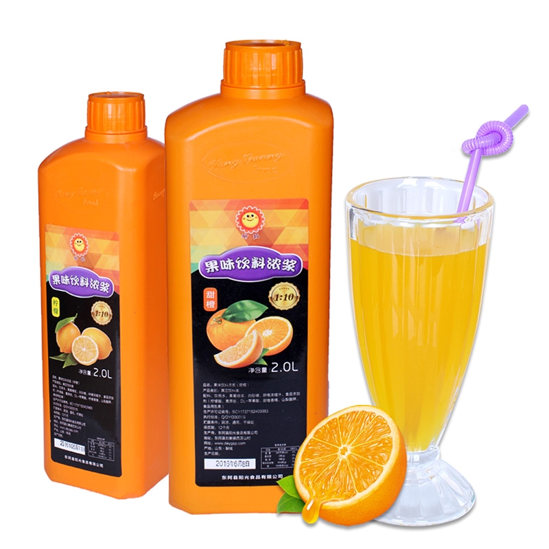 Concentrated juice commercial 2L beverage brewing beverage mango orange juice kumquat lemonade sour plum juice cola raw material