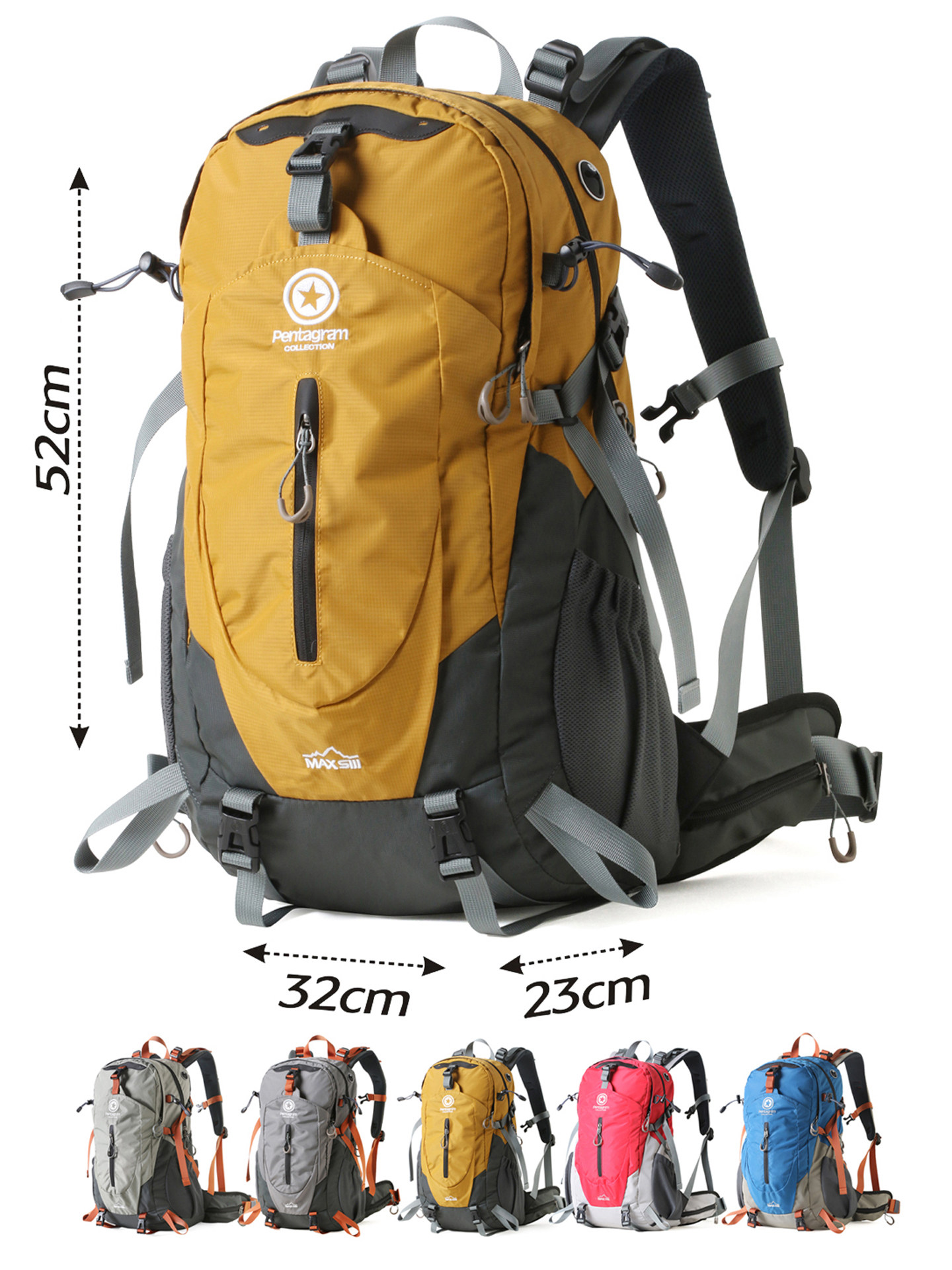 Pentagram Travel Bag, Special Offer for Hiking, Outdoor Backpack, Mountaineering Bag, Cycling Bag for Men and Women