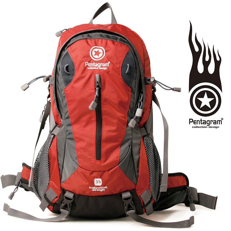 Pentagram Five-pointed star travel bag splash-proof mountaineering bag Outdoor shoulder hiking and cycling men and women's backpack