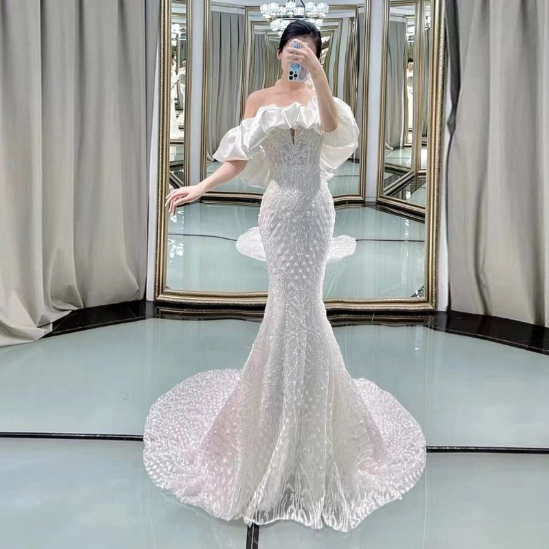  L+Fish tail, open shoulders   + $15.71 