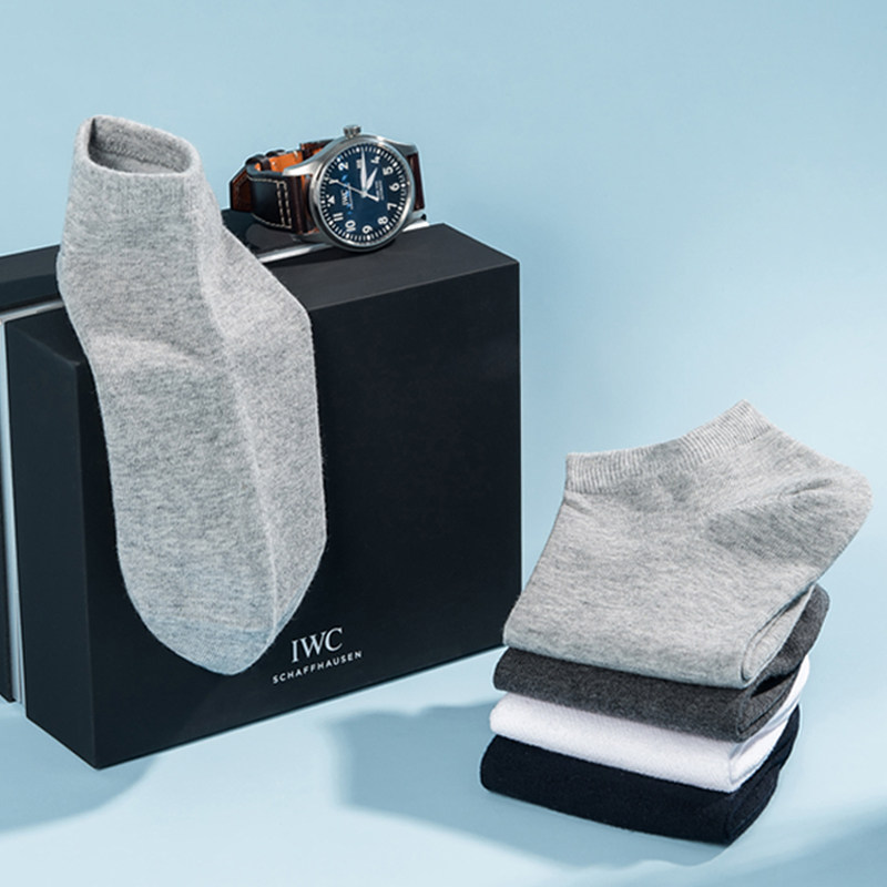 袜子男士潮短袜纯棉四季防臭吸汗船袜低帮秋冬运动男袜