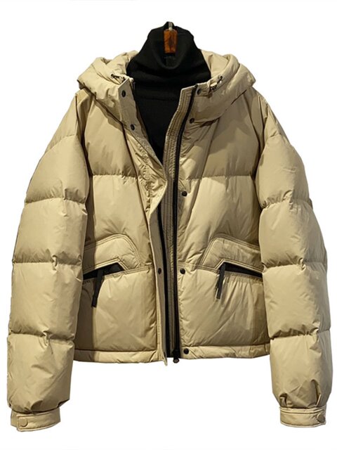 Cotton coat for women 2026 new style short fashionable and thickened hooded quilted warm bread coat for small people