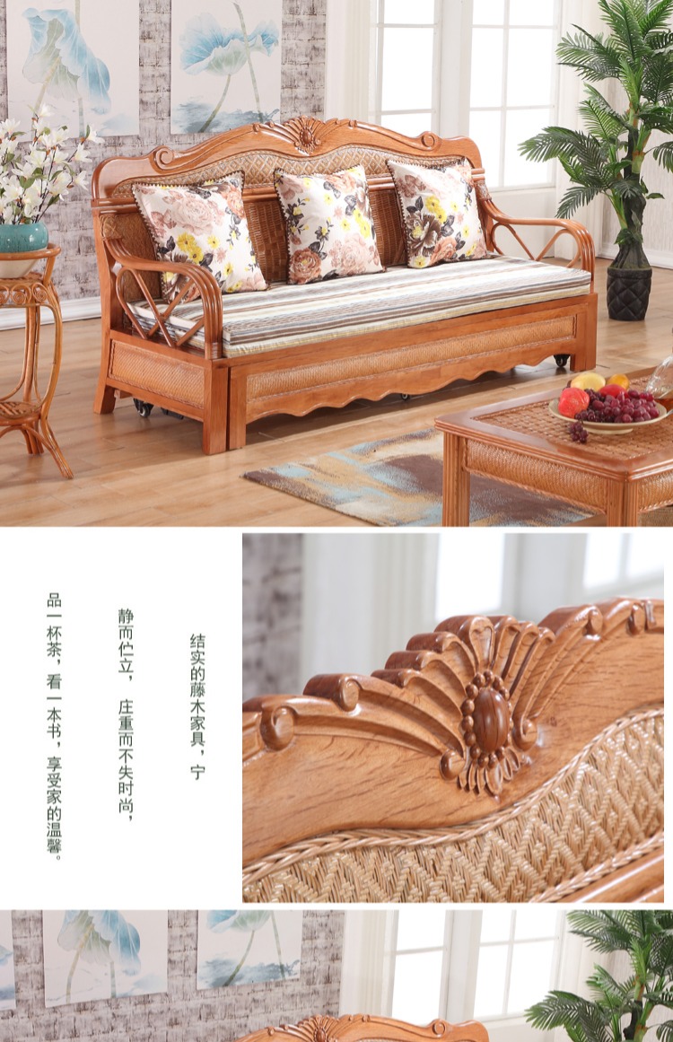 Đúng chaise longue mây giường mây sofa mây sofa giường sofa đẹp ghế chaise góc ghế mây miễn phí vận chuyển 6055 - Ghế sô pha ghế sofa nỉ