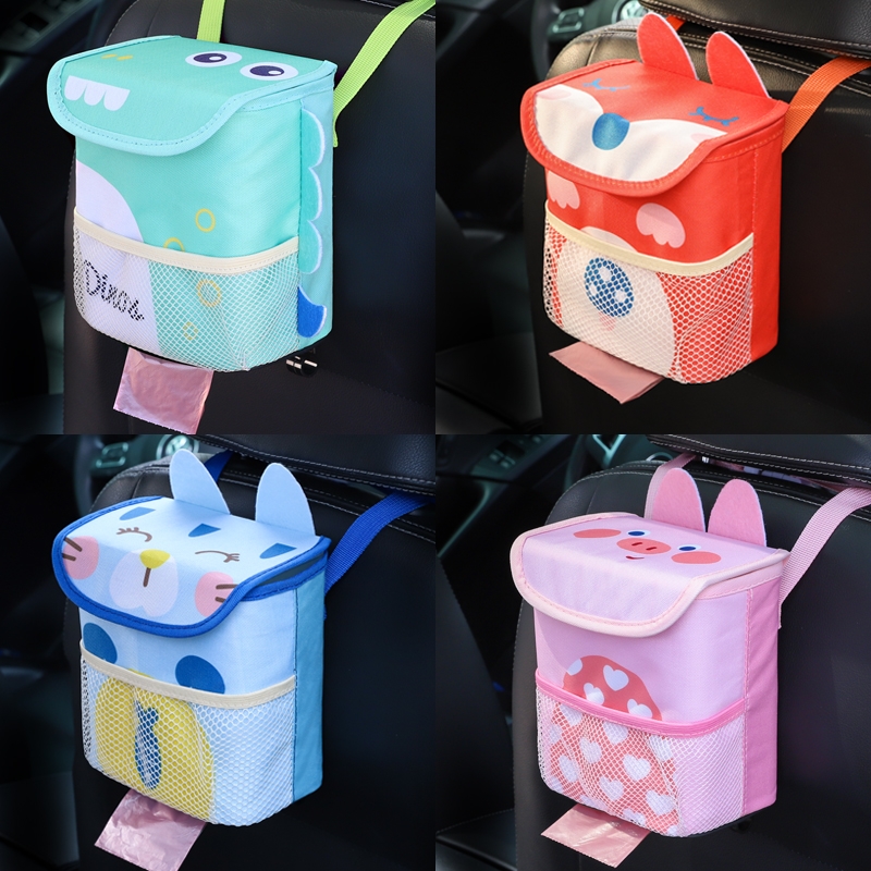 Car garbage can car with mini small suspension multi-function storage box storage box portable for car interior