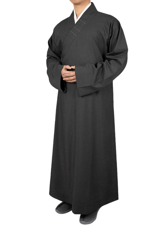 Xiangren Dark Gray Monk Clothing Summer Thin Coat Small Coat Monk Robe Monk Clothing Long Coat Short Coat Long Shirt Long Robe