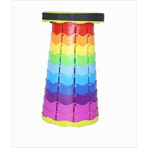 Douyins same style African drum outdoor portable outdoor drum stool telescopic stool multi-functional plastic folding chair stool