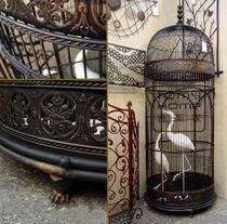 Huilong iron decorative bird cage Chinese window ornaments wedding metal photography props White large floor ornaments