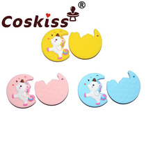 Coskiss new baby molars can chew moon unicorn silicone tooth gum stereo animal necklace