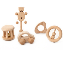 Coskiss baby tooth gum wood ring ring beech wood material bite glue gear fixer baby toy