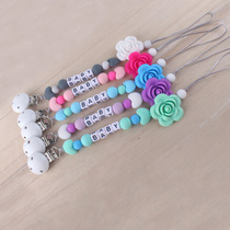 New Pacifier Chain Baby Supplies Silicone Anti-Fall Chain Foreign Trade Ebay Amazon Tooth Rubber Nipple Clip Chain