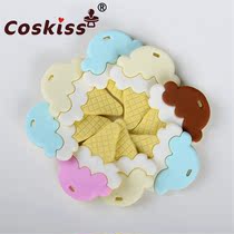 Coskiss baby molars toys food grade silicone baby bite glue grinding teeth baby ice cream tooth gel