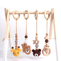 New child stroller decorated pendant with four sets of small bear rabbit rocking bell Childrens fitness rack hanging ring volume hair