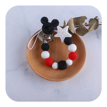 New Mitch Pacifier Clip Appeasement Silicone Gel Denture Gum Baby Silicone Grindmy Teeth Gum Pacifier Chain