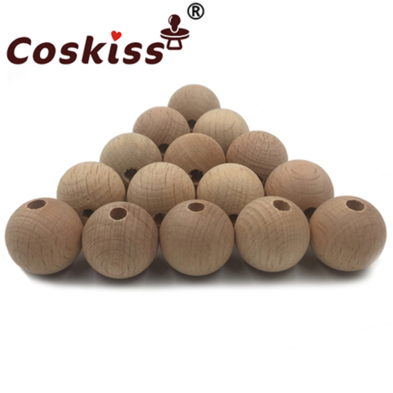 10-20mm beech wood round beads loose beads handmade baby molar beads DIY jewelry accessories beading material