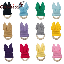 Baby Tooth Gum Wood Ring Tooth Ring Baby Grinders Teeth Practice Toy Hands Catch Rabbits Dot