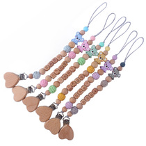 Foreign Trade New Silicone Gel Pacification Pacifier Chain Baby Supplies Tooth Glue Anti Fall Chain Amazon Speed Selling Anti-Loss Chain