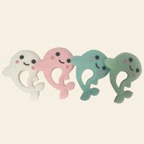 Manufacturer supply dolphin tooth gum baby anti-bite silicone grinding tooth bite bite glue mother and baby supplies can be customized