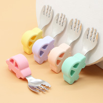 Amazon Heat Selling Manufacturer Direct Mother & Child Supplies Children Accessories Car Stainless Steel Silicone Fork Support Set