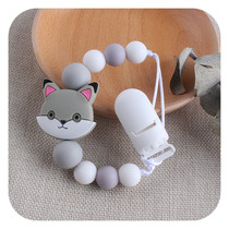Amazon New Duckbill Nipple Clip Kitty Silicone Pearl Tooth Gum Baby Grindhis Toy Pacifier Chain Anti-Lose Chain