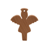 DIY Ornament Bites Tooth Cartoon Beech Wood Animal Angels Grinders Baby Tooth Gum Toy