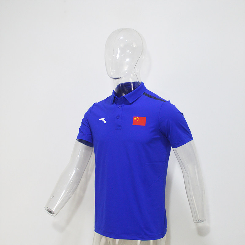 Anta 2021 sponsors the Chinese delegation national team men's and women's sports quick-drying national flag short-sleeved polo shirt