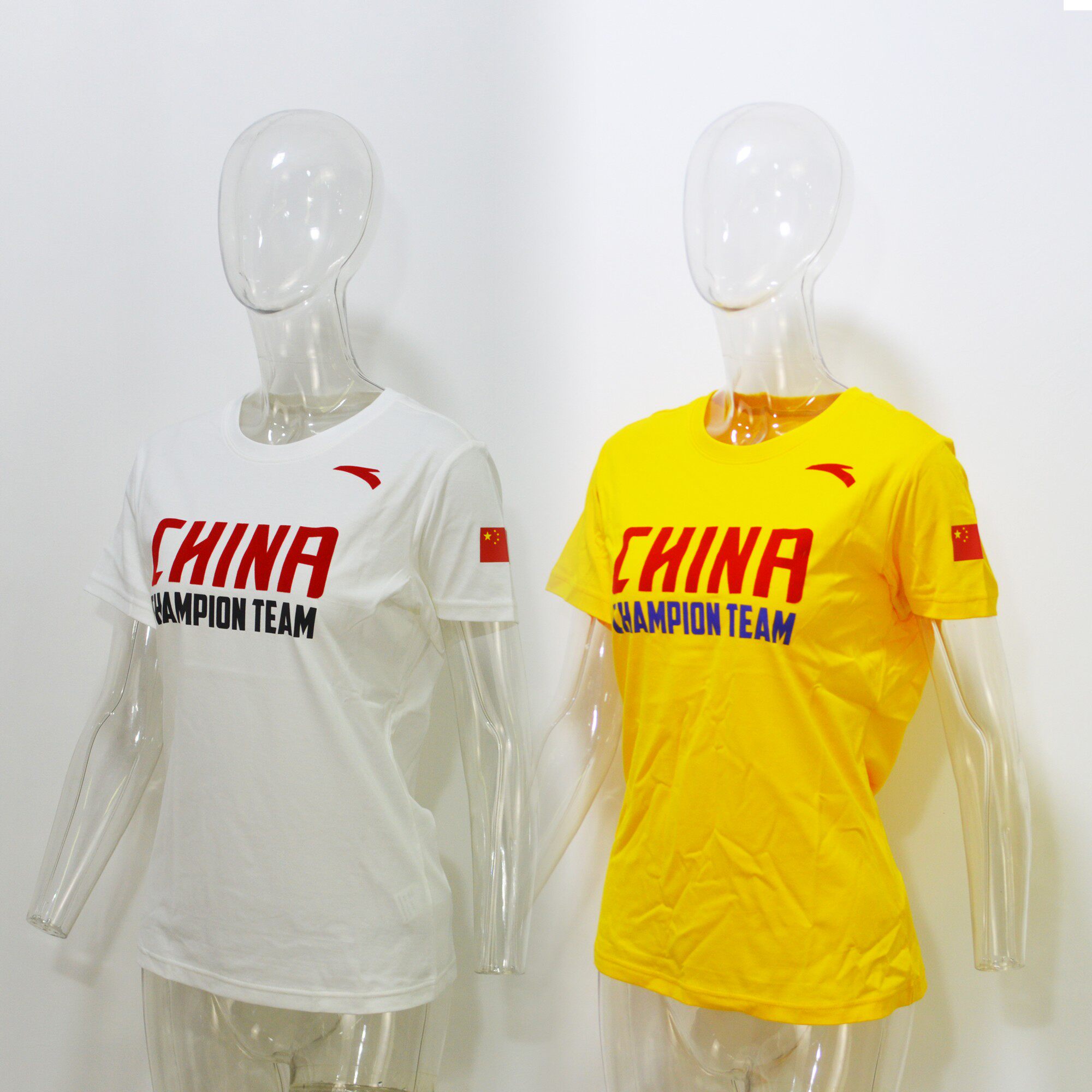 Ahn stepped 2015 to sponsor the Chinese team's national team pure cotton die-colored female short sleeve T-shirt