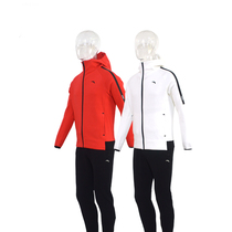 Anta 2019 Sponsored Chinese Delegation National Team Red Black Black Hooded Knit Sport Suit