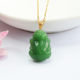 18k gold set with natural Hetian jade pendant, jasper Pixiu necklace, spinach green animal year gift, high-end light luxury