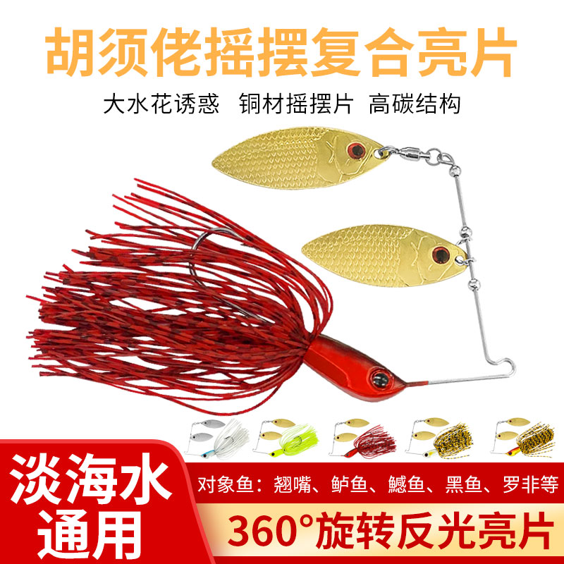 Hu Fusui Guy's Surface Tractor Composite Bright Sheet Noise Road Subbait Water Flower Freshwater Teething Bass Fish Black Fish bait