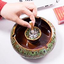 Large ceramic ashtray creative personality fashion windproof home home fashion living room trend multi-function ashtray