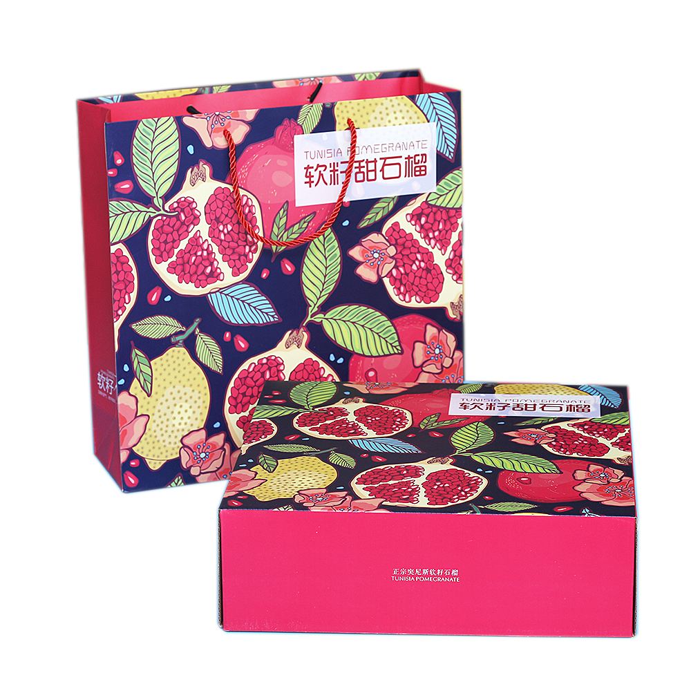Pomegranate universal packing box gift box carton packing box high-grade soft seed pomegranate National Day gift package 9 customized