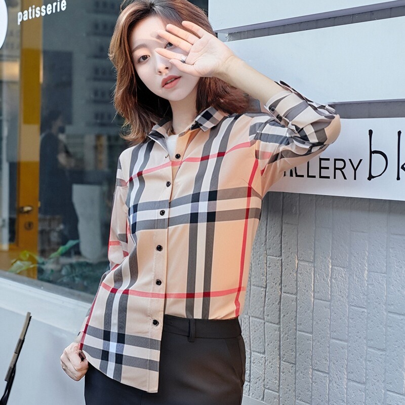 Classic Plaid Shirt for Women 2026 Spring and Autumn Loose Long-Sleeved Versatile Fashionable Cotton Shirt British Style Jacket