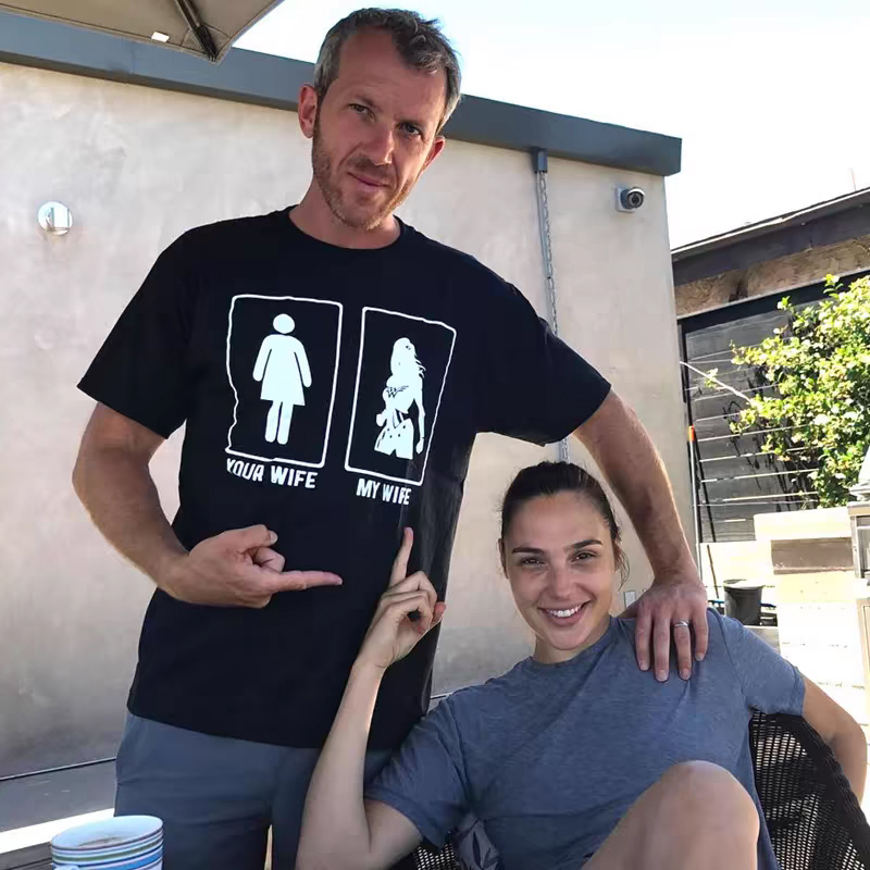Gal Gadot's Husband's Same Style Wonder Woman Your Wife My Wife Loose Cotton Short-Sleeve T-Shirt American Tv Series Gal Gadot's Husband's Same Style Wonder Woman Your Wife My Wife Loose Cotton Short-Sleeve T-Shirt American Tv Series