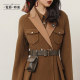 Movie fashion skin-friendly double-sided wool coat for women autumn and winter mid-length high-end wool coat